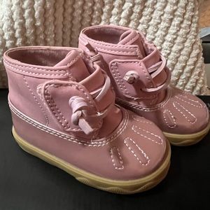 (SOLD) [SPERRY] Baby/Toddler Pink Duck Boots